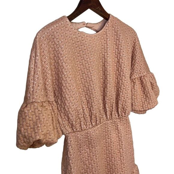 ASOS Design NWT Puff Ball Open Back Mini Dress - Picture 2 of 9